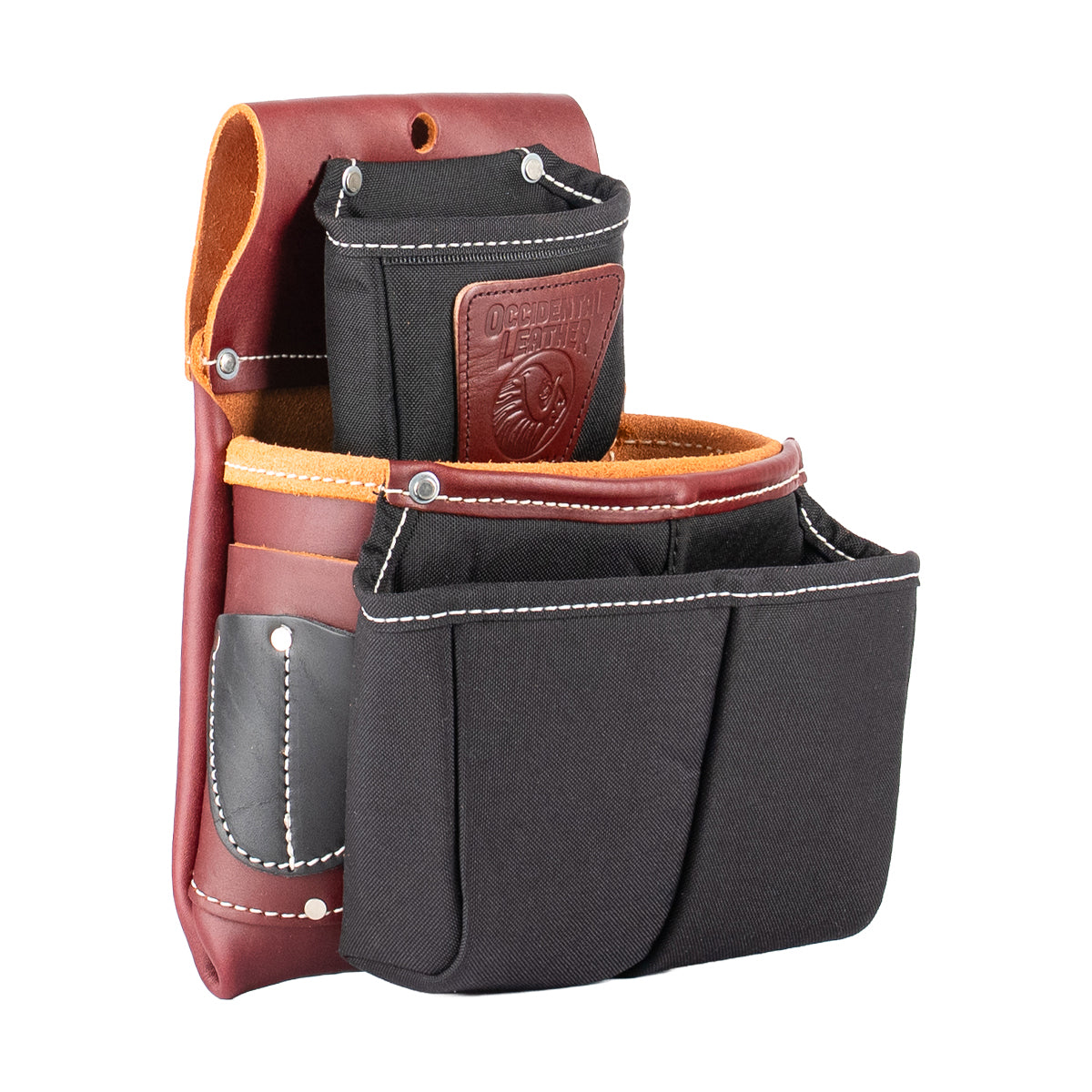 Belt Worn Fastener Bag with Divided Nylon Double Bag