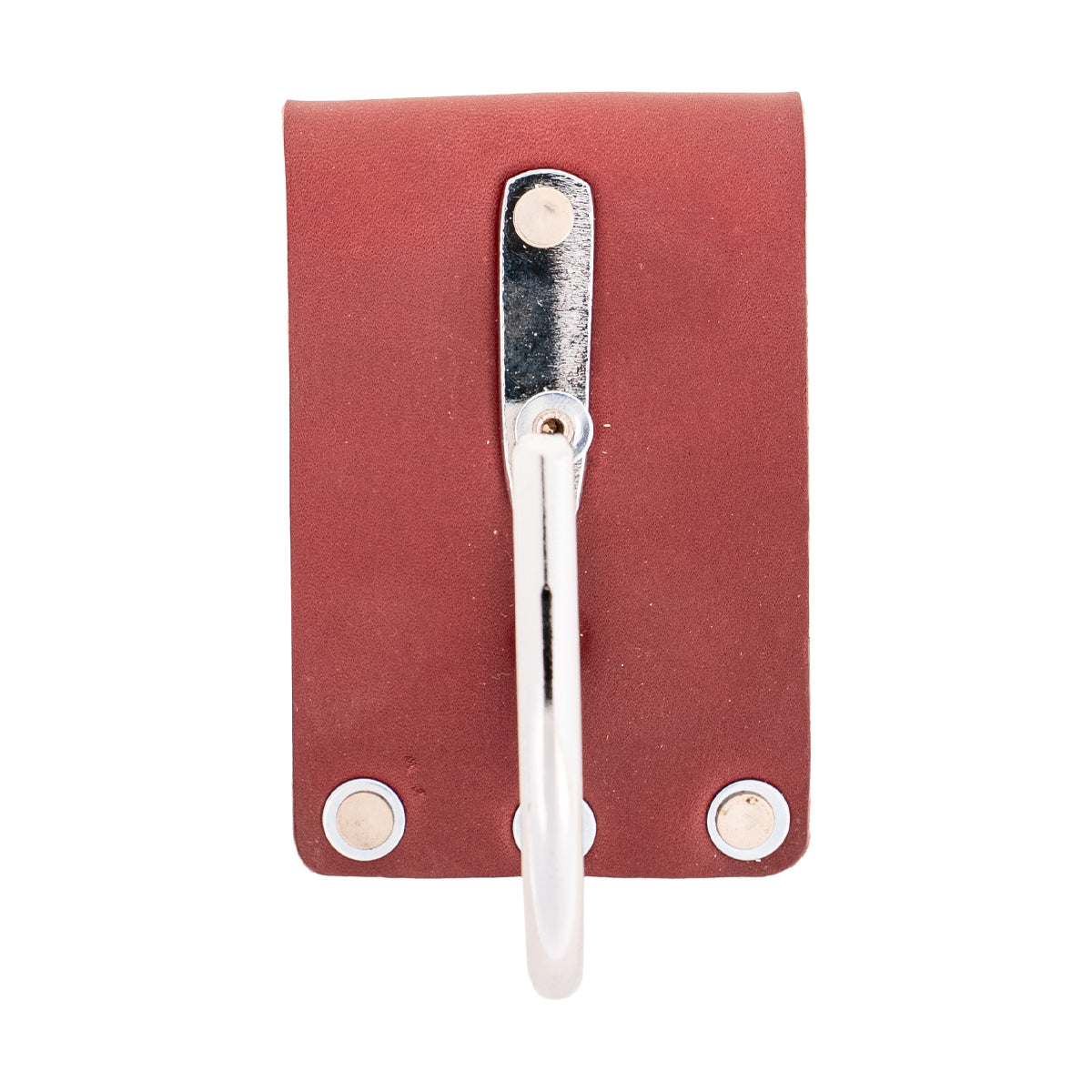 Metal hook for Concrete Tool Belt with Leather Tunnel Loop- front view