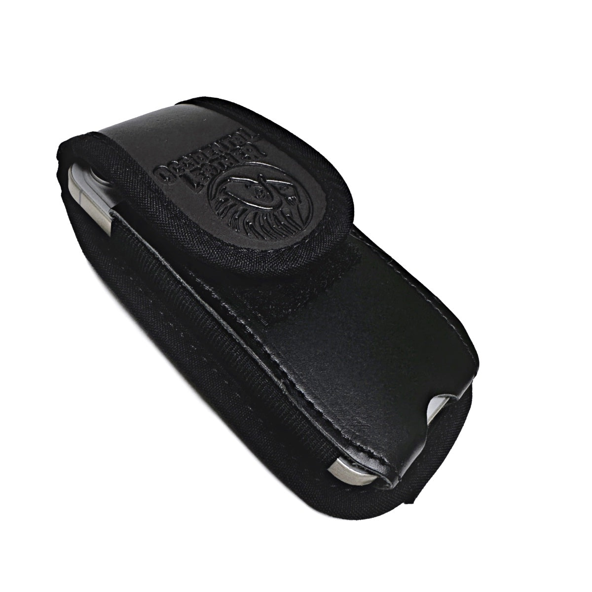 Clip-on, Expandable Phone Holster, closed with iPhone