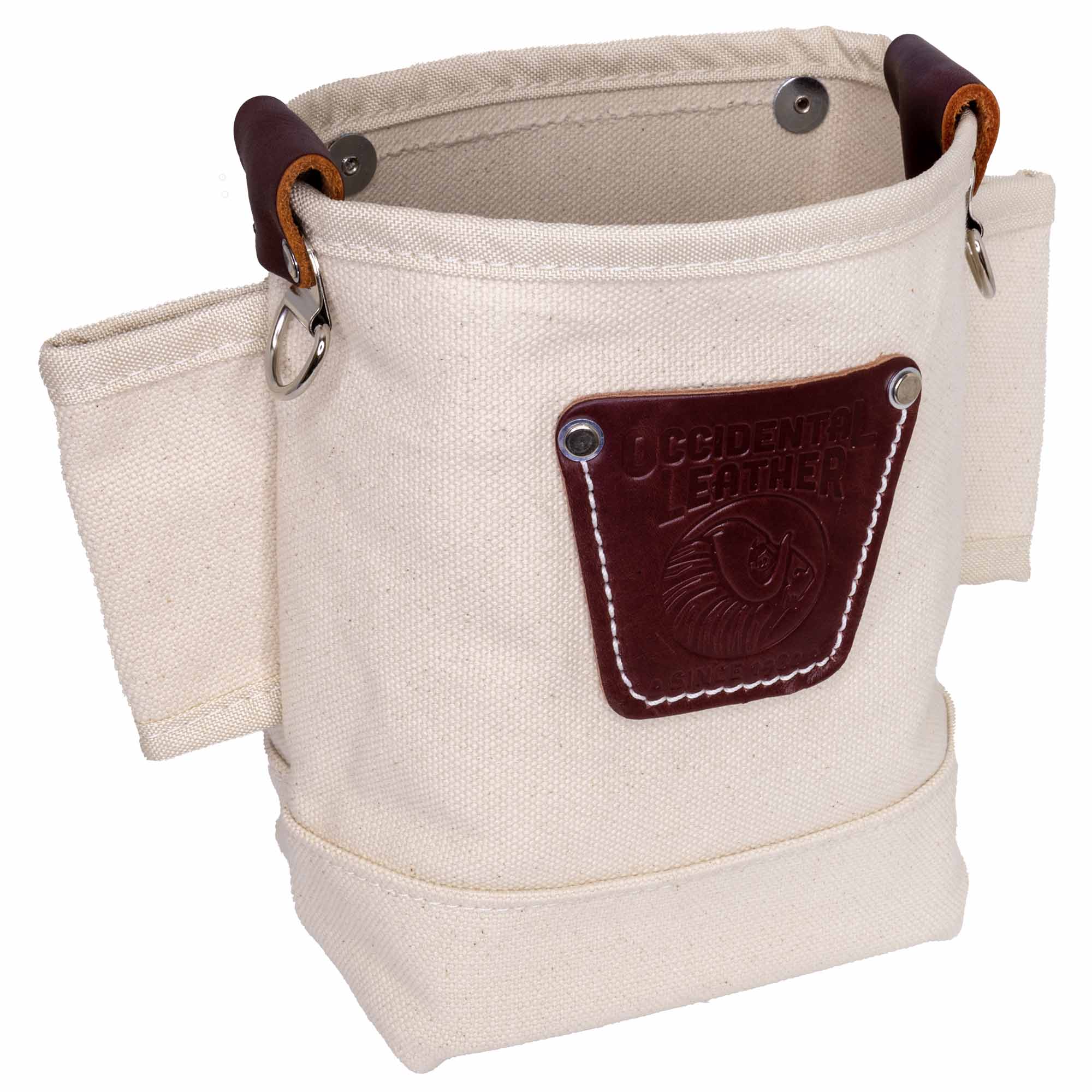Canvas Bolt Bag | Dual Bullpin Loops + Leather Bottom | Made in