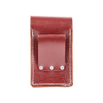 Belt-Worn XXL Leather Phone Holster, red, back view, made in the USA by Occidental Leather