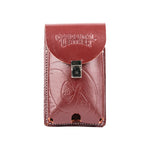 Belt-Worn XXL Leather Phone Holster, red, made in the USA by Occidental Leather