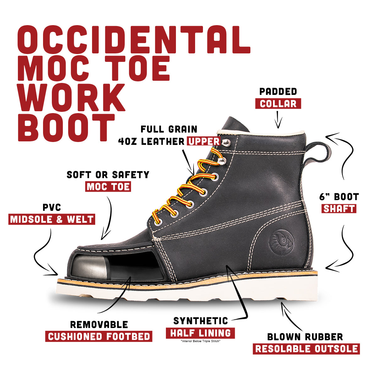 Occidental Moc Toe Work Boot