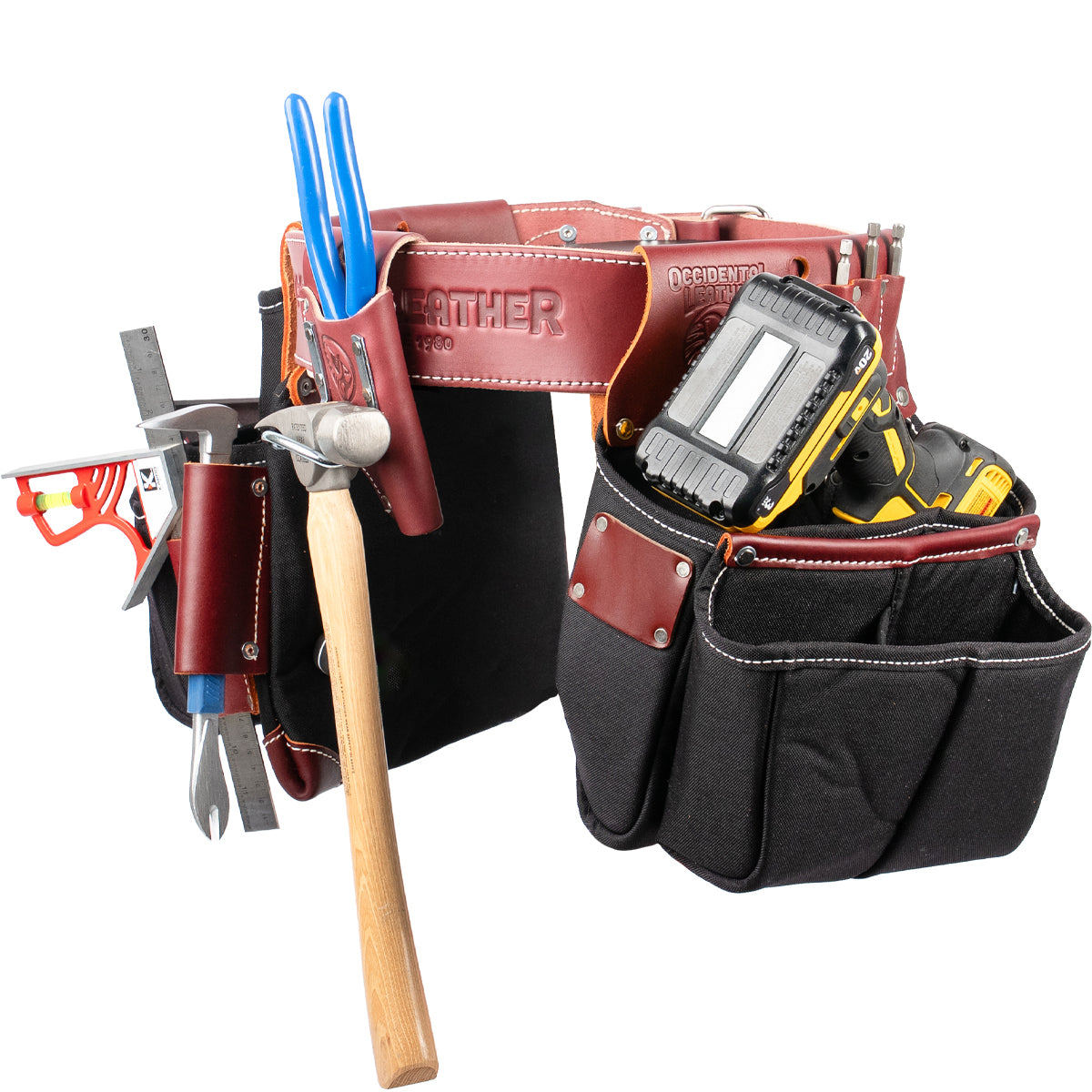 OxyLights™ Driver Tool Belt Set | Nylon + Leather | Made in USA