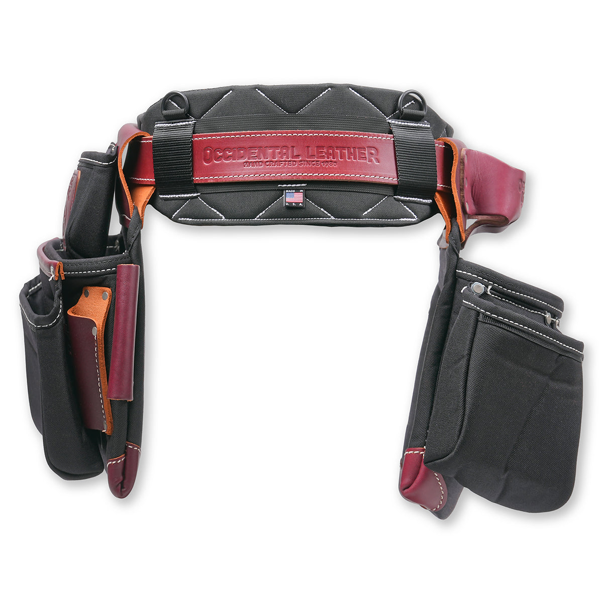 Occidental Leather 腰袋 赤茶色 Stronghold Big Oxy Tool Belt | 28-Pocket Leather | USA Made