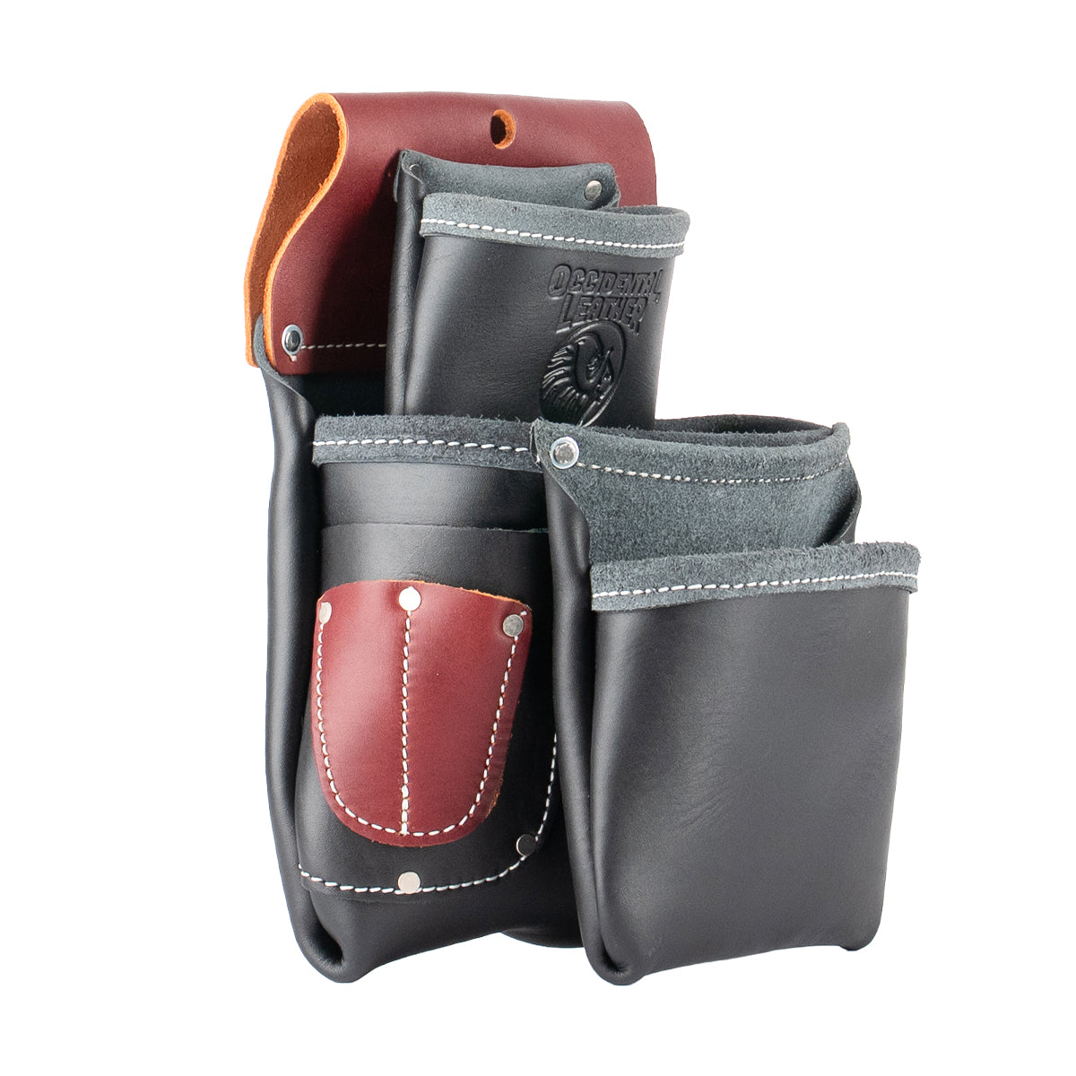 3 Pouch Pro Fastener Bag | Leather Tool Bag | USA Made