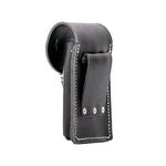 Belt-Worn XXL Leather Phone Holster, black, side view, made in the USA by Occidental Leather