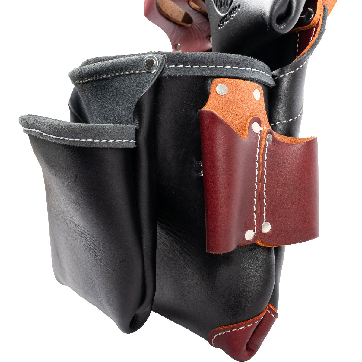 Black Leather Fastener Bag + Tool Shield | Made in USA