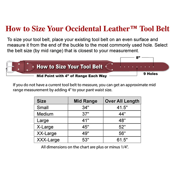 belt size chart