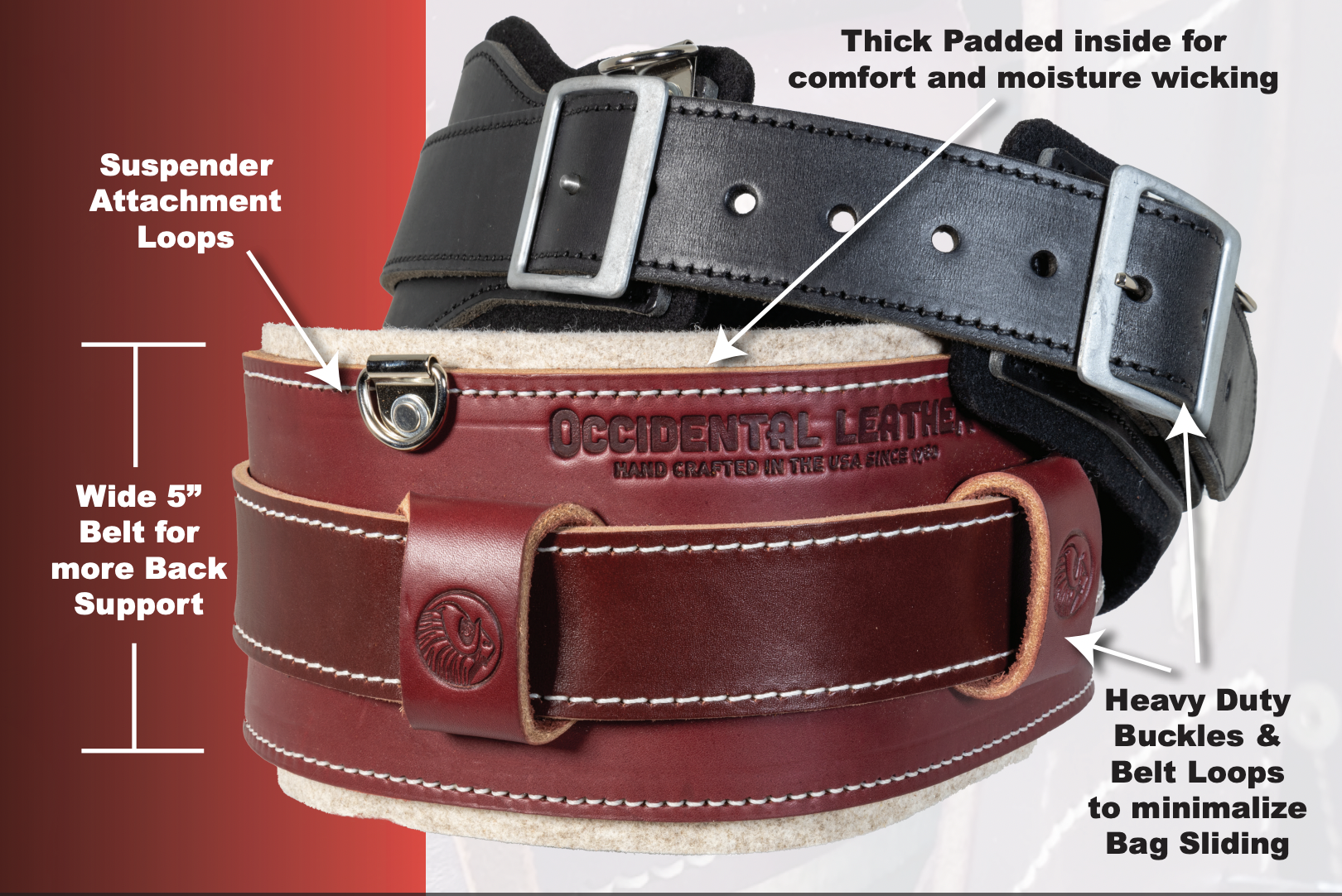 Stronghold Comfort Belt System Black Occidental Leather Official Site